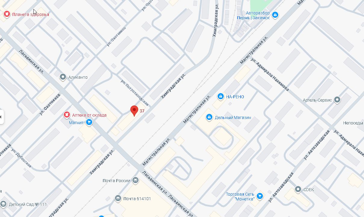 Карта офиса